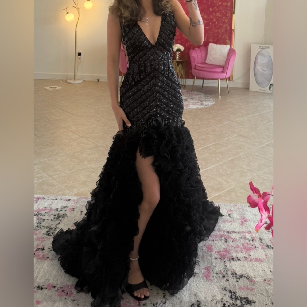 Jovani Black Sequin prom dress - Picture 2 of 7